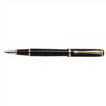 319 סדרת עט פודיום Podium שחור קליפס זהב נובע_auto_x2