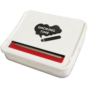 SMOKING TIME קופסת מתכת לבנה לגלגול סיגריות 3845