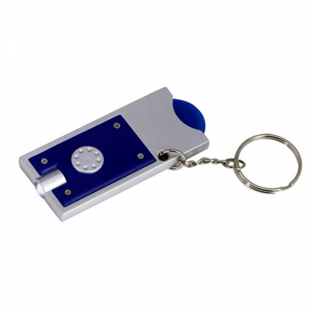 מחזיק מפתחות לד עם מטבע פלסטיק לעגלות2056-4