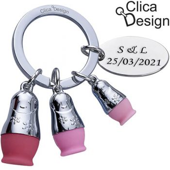 מחזיק מפתחות מתכת בבושקה מבית Clica Design 4242