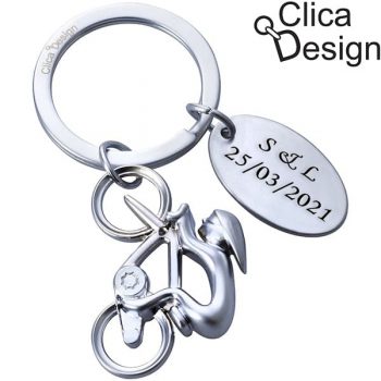 מחזיק מפתחות מתכת מירוץ אופניים מבית Clica Design 4246