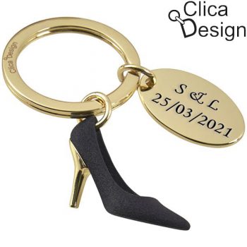 מחזיק מפתחות מתכת נעל אישה מבית Clica Design 4369