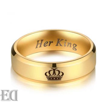 מתנות לגבר ולאישה טבעות זהב מלך מלכה קווין קינג-7