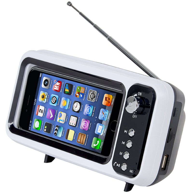 רמקול4680 Bluetooth בעיצוב TV כולל רדיו ומעמד לנייד