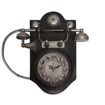 שעון קיר בעיצוב רטרו בצורת טלפון עתיק 4619