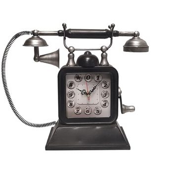 שעון שולחני בעיצוב רטרו בצורת טלפון עתיק 4620