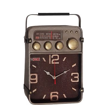 שעון שולחני בעיצוב רטרו בצורת רדיו FM 106.2 עתיק 4616